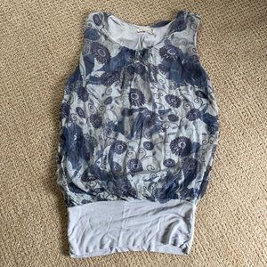 Dressy blue tank top